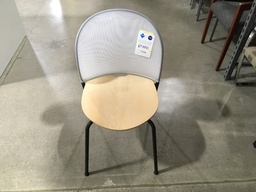 Stack Chair Blonde Seat white back