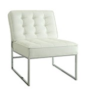 [closeout ath51-w32] Accent Chair - White and Chrome *List $890*