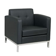 [closeout WST51A] Black and Chrome Arm Chair  New *List $1095*