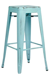 [closeout BRW3030A4-ASB] 30" Metal Barstool, Antique Sky Blue Finish *List $480*