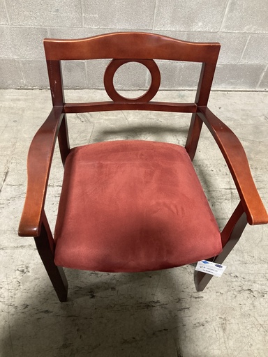 Wood Frame Guest Chairs - Red