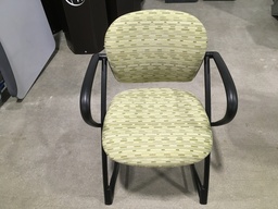 Side/Stack Chair Green wBlack Frame