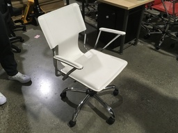 Huddle Chair White w/chrome base