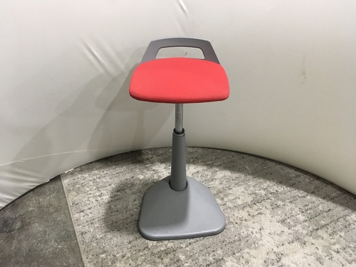 Red Fabric Seat Stool