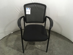 Blk Mesh Back Fabric Seat Side Chair