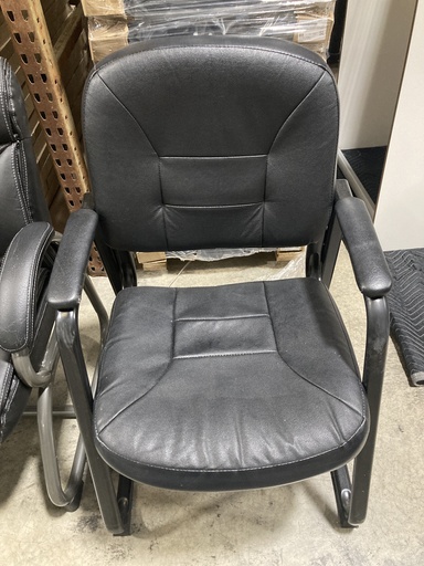 Sled Base Guest Chairs -Black Vinyl