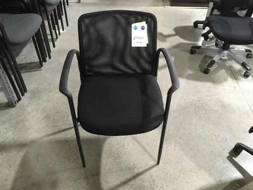 Mesh Back Stack Chair Black