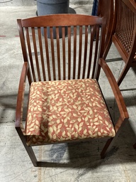 Wood Frame Guest Chair - leaf pattern