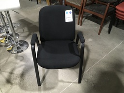 Side Chair Black Black Fabric w Pad/Arms