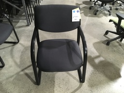 Side Chair Charcoal w/Black Arms