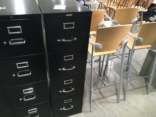 4 Drawer Loth Black Vertical File Cabinet