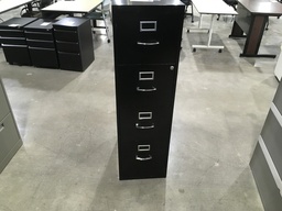 4 Dr Black Vertical File Cabinet