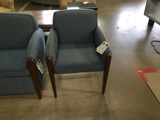 Blue Matrix Pattern Hayworth Chair