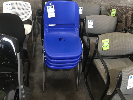 Royal Blue Plastic stack chairs