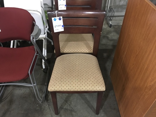 Mahogany w/ Tan Pattern side chair