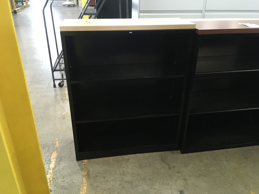 Black Hon Bookcase With Maple Top 36x42